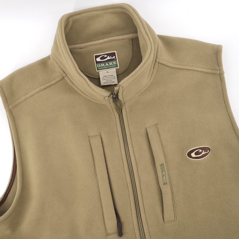 Drake Waterfowl Magnattach Fleece Vest Tan Sleeveless Mens XL